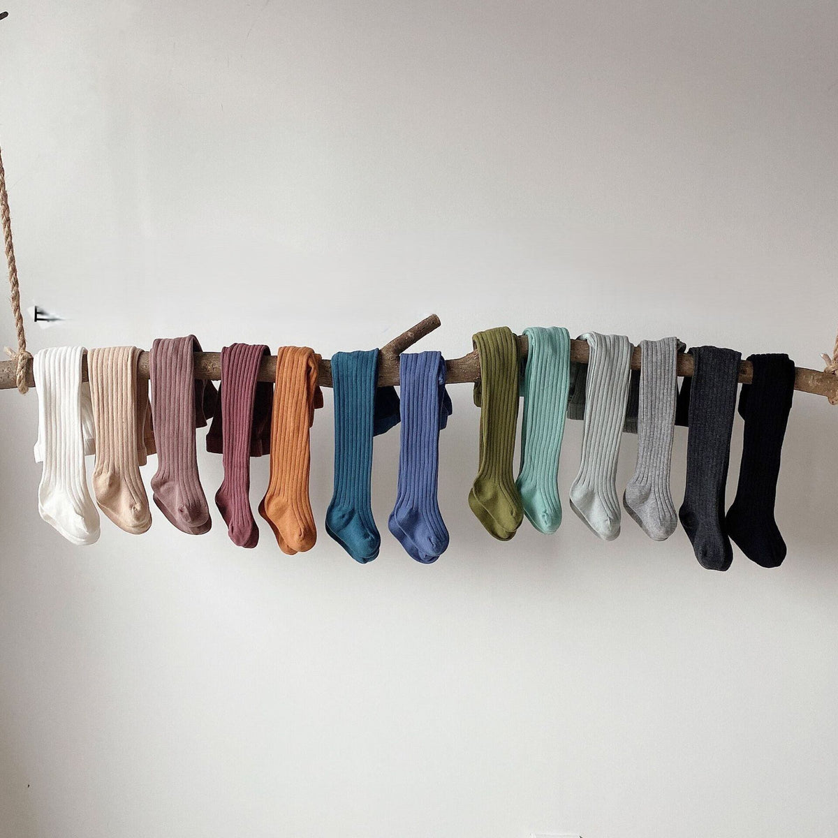 [Autumn New Arrival] Simple Ribbed Tights - All 16 Colors A0275