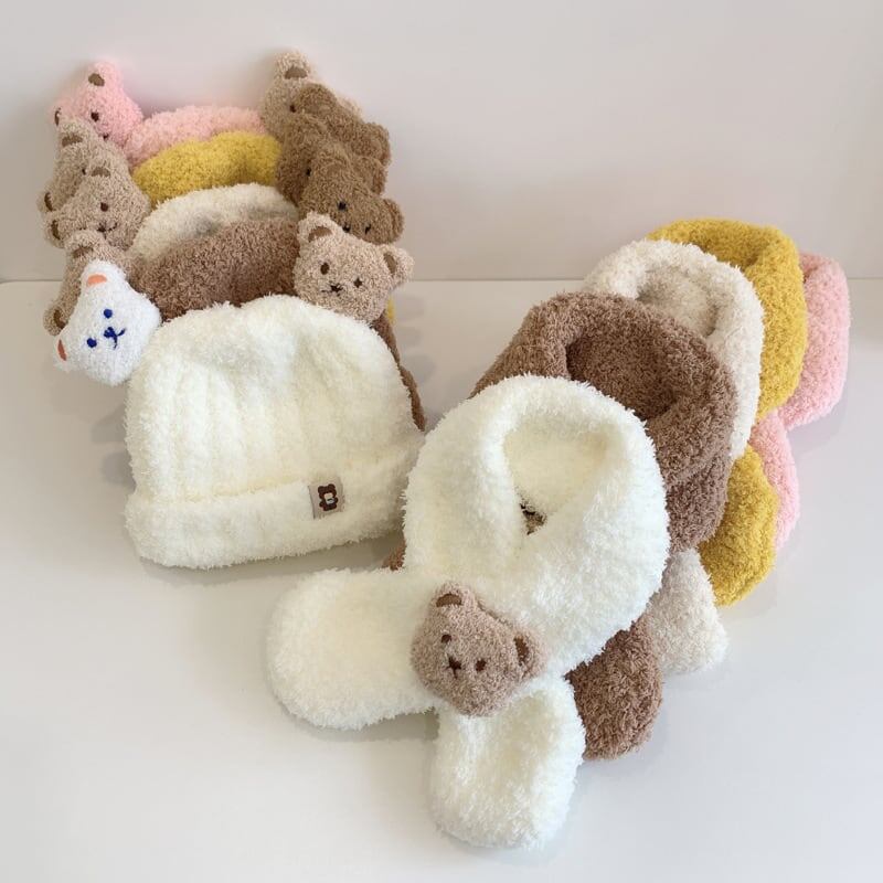 Warm Bear Hat & Scarf C0030