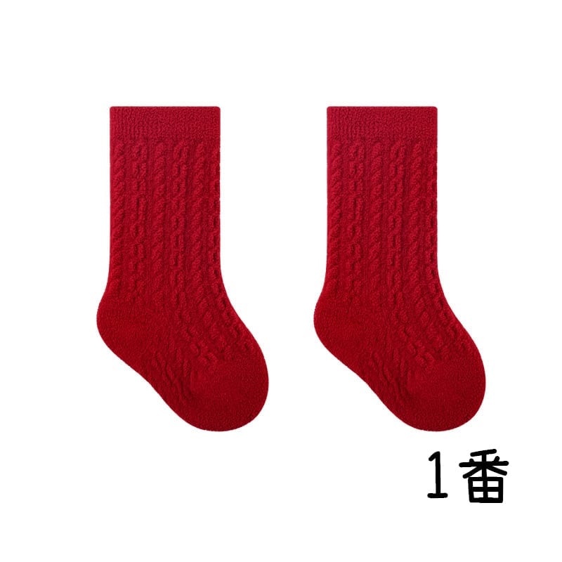【SOCKS】暖かいレッドソックス C0179