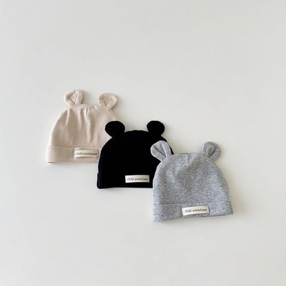 【HAT】可愛い無地ベア帽子 C0252