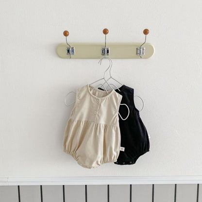 【秋新作】コーデュロイシンプルサロペットロンパース　全2色 A0495