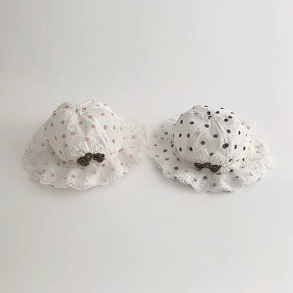 【HAT】レースドット可愛い帽子 C0217