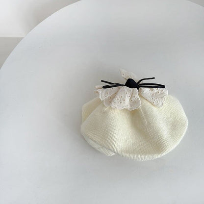 【HAT】蝶結び付き可愛いベレー帽子 C0190