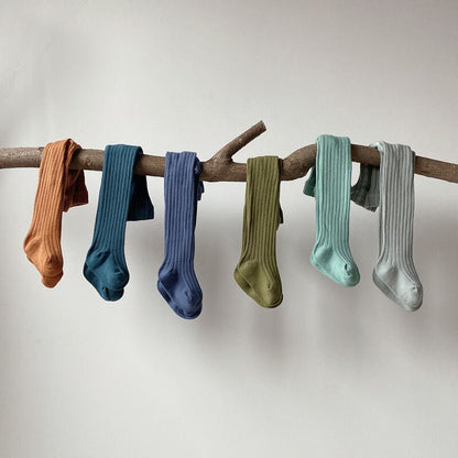 [Autumn New Arrival] Simple Ribbed Tights - All 16 Colors A0275