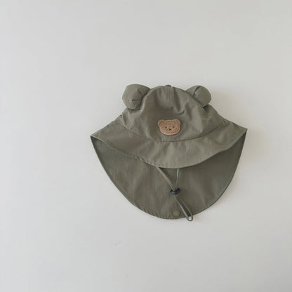 【HAT】クマさん日焼け止め帽子 C0276