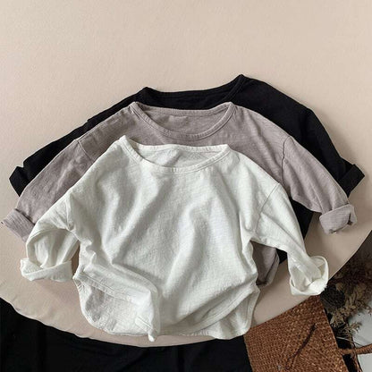 [Autumn New Arrival] Simple Versatile Plain Cotton T-Shirt - 8 Colors A0865