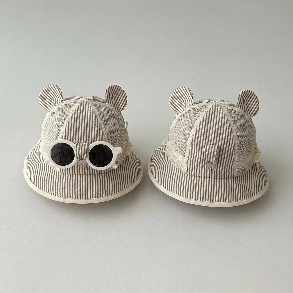 【HAT】ストライプクマ帽子 C0153