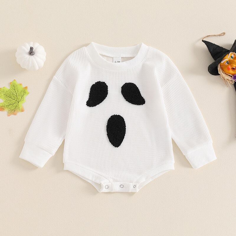 【秋新作】ハロウィーンワッフル悪魔ロンパース　全2色 A1105