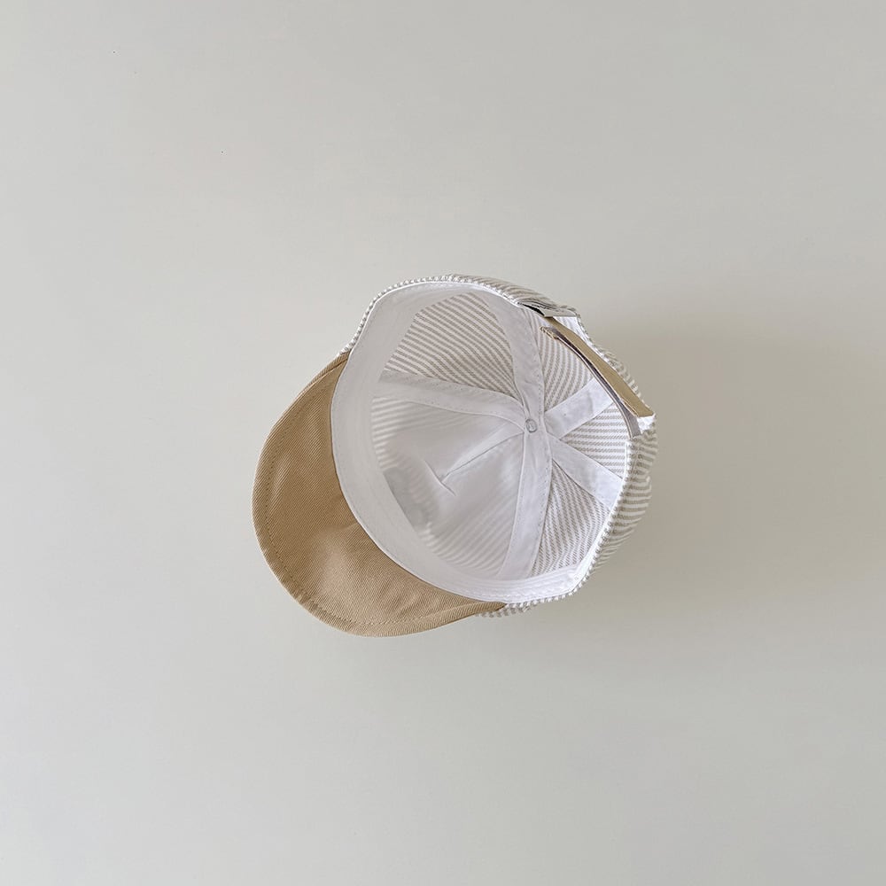 【HAT】ストライプクマ柄帽子 C0168