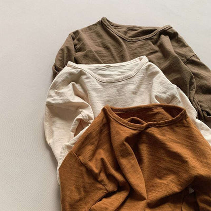 [Autumn New Arrival] Simple Versatile Plain Cotton T-Shirt - 8 Colors A0865