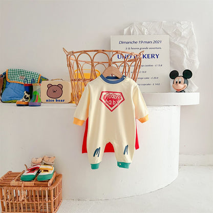 [Autumn New Arrivals] Superman All-in-One with Cape - 2 Colors A0564