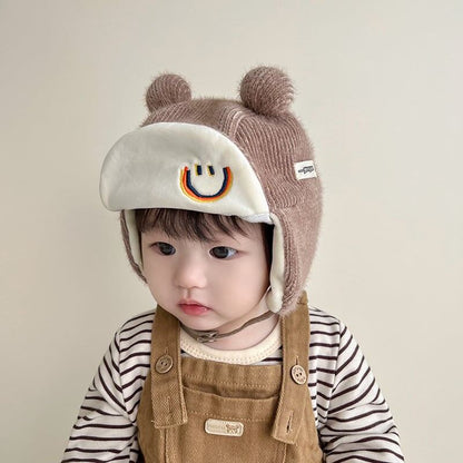 【HAT】笑顔可愛い防寒帽子 C0061