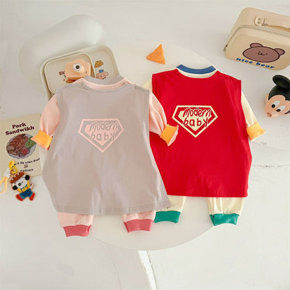 [Autumn New Arrivals] Superman All-in-One with Cape - 2 Colors A0564