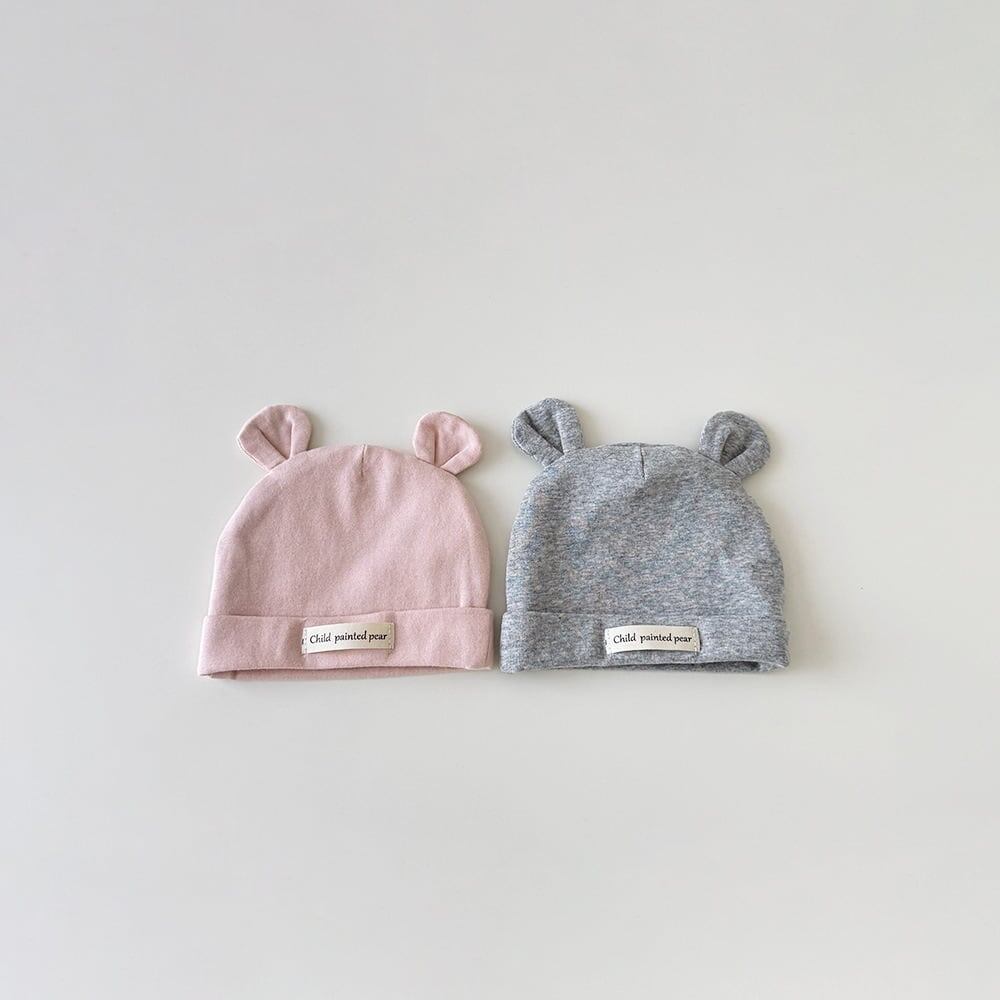 【HAT】可愛い無地ベア帽子 C0252