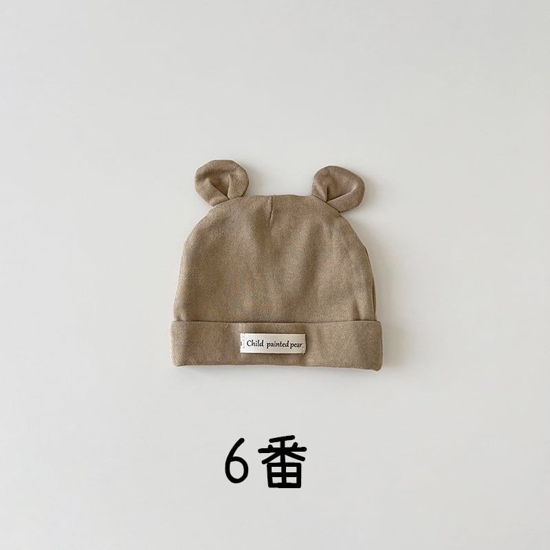 【HAT】可愛い無地ベア帽子 C0252
