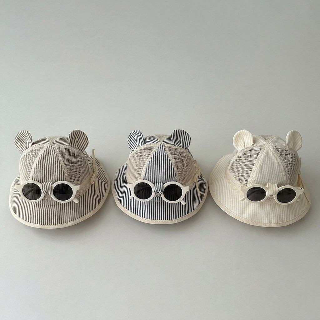 【HAT】ストライプクマ帽子 C0153