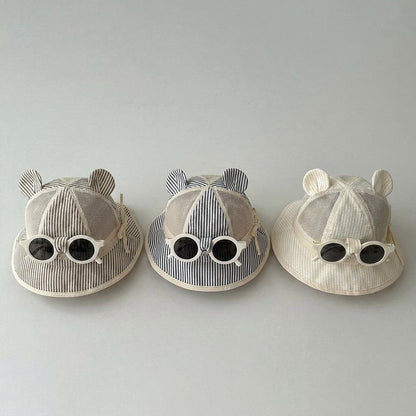 【HAT】ストライプクマ帽子 C0153