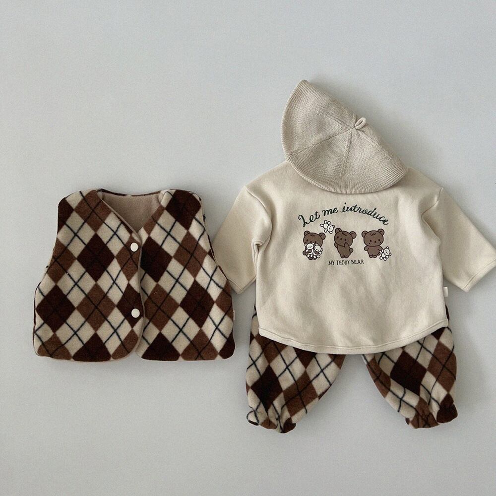 【秋新作】熊柄シャツ A1139