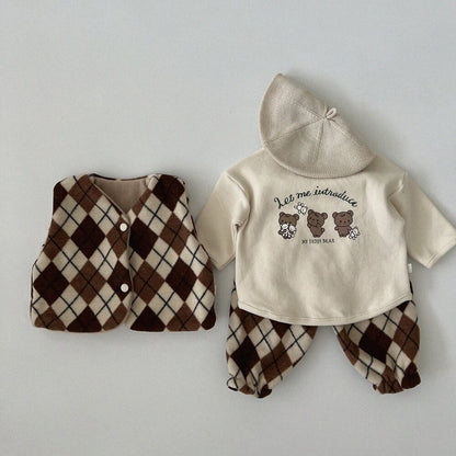 【秋新作】熊柄シャツ A1139