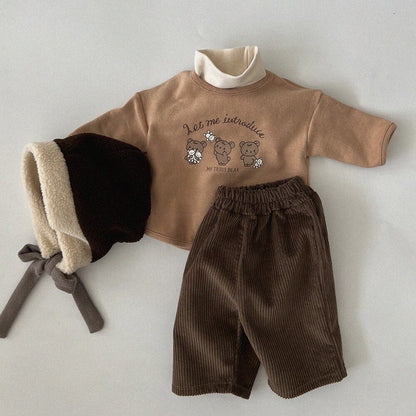 【秋新作】熊柄シャツ A1139
