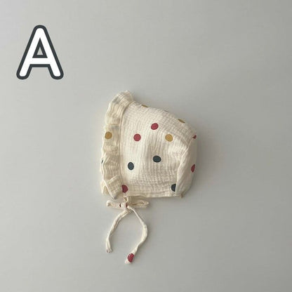 【HAT】可愛い花柄、ドット帽子 C0261