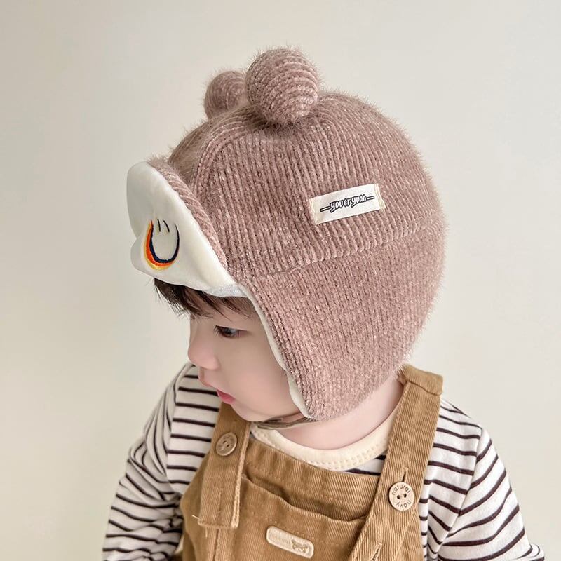 【HAT】笑顔可愛い防寒帽子 C0061