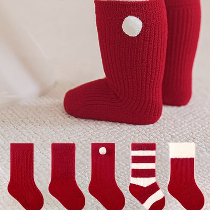 【SOCKS】暖かいレッドソックス C0179