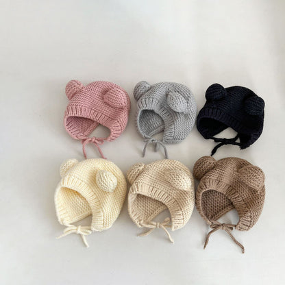 【HAT】可愛いクマニット帽子 C0164