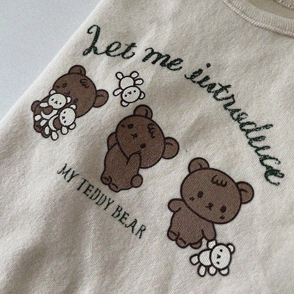 【秋新作】熊柄シャツ A1139