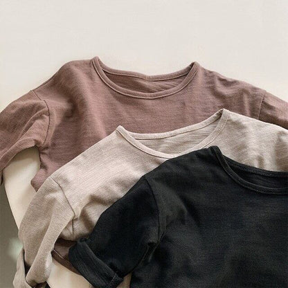 [Autumn New Arrival] Simple Versatile Plain Cotton T-Shirt - 8 Colors A0865