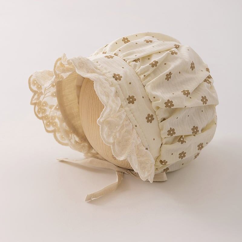 【HAT】花柄プリンセスボンネット　帽子 C0129