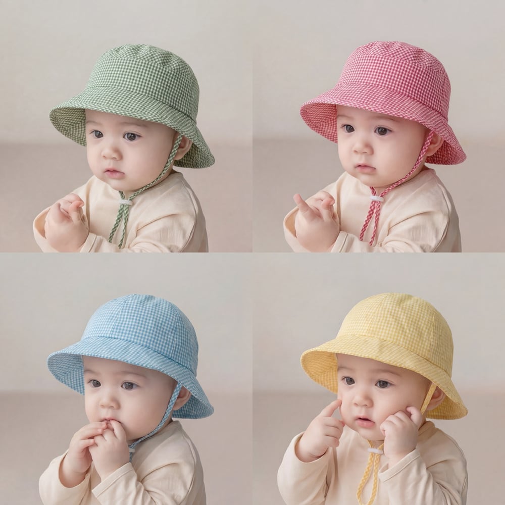【HAT】可愛いチェック帽子 C0268
