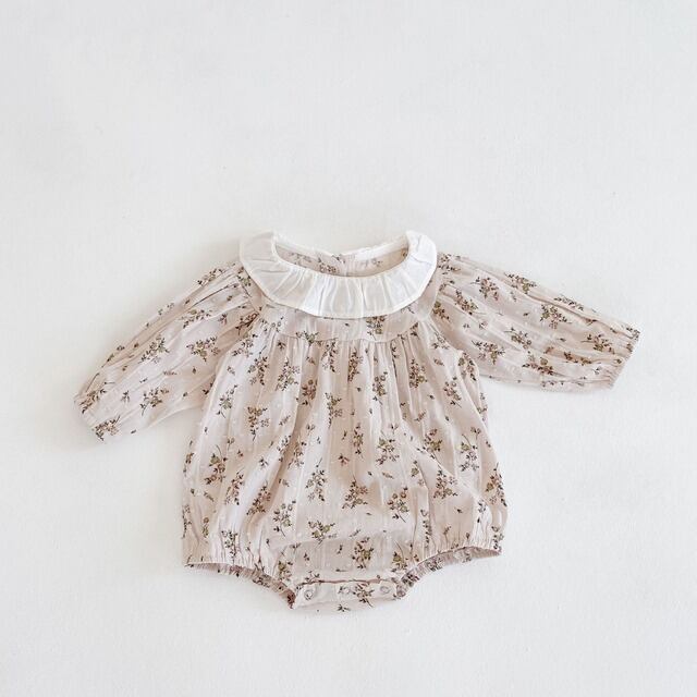 [New for Fall] Peter Pan Collar Floral Romper A0349