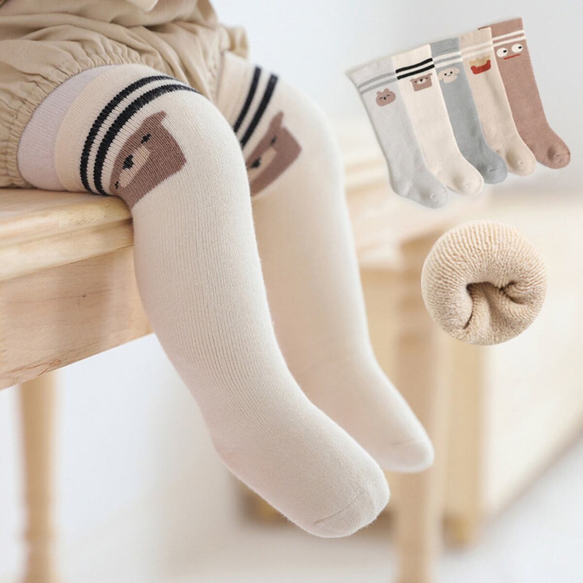 【SOCKS】暖かいアニマル柄ストッキング C0281