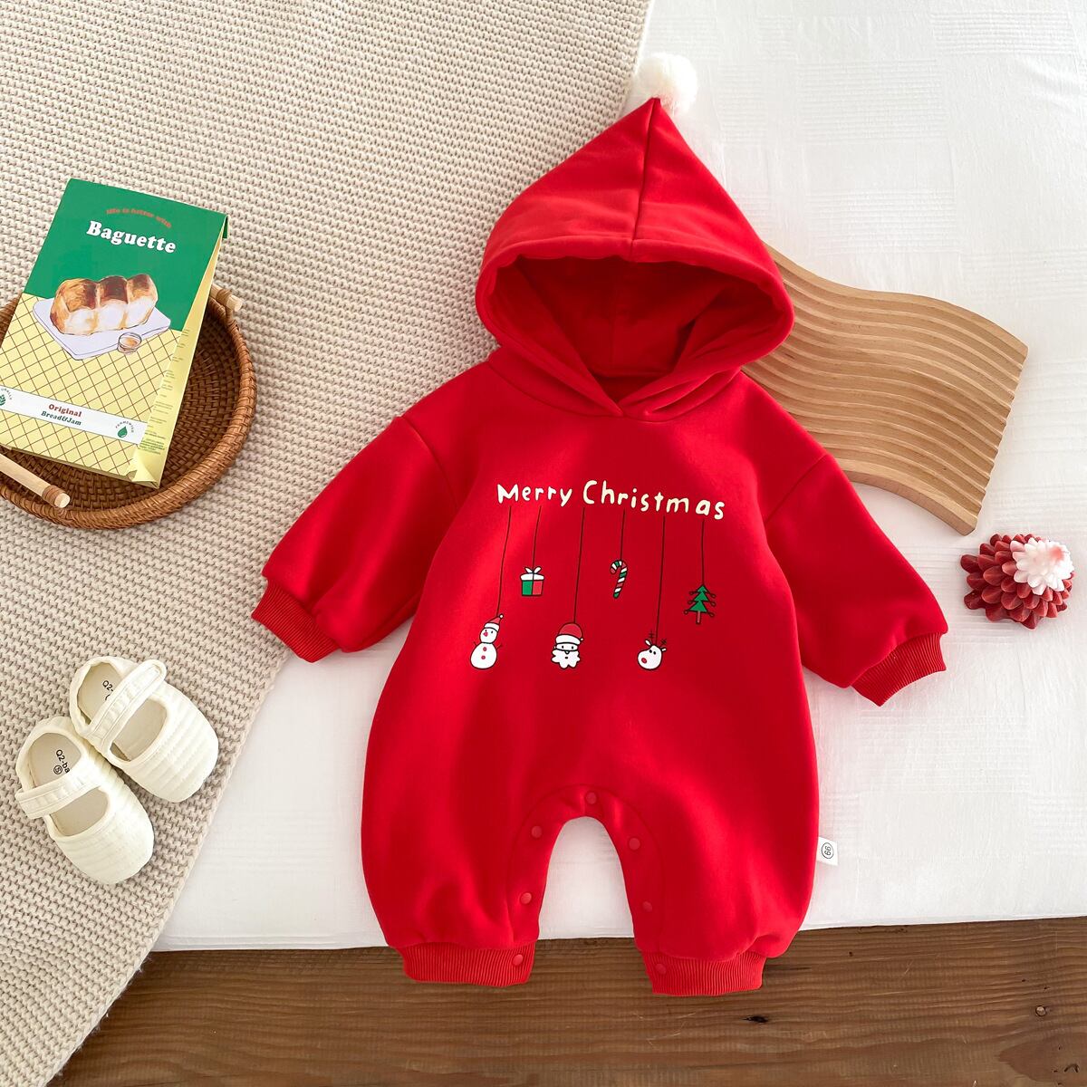 【66-90】クリスマスフードデザインオールインワン　全2色 A0429