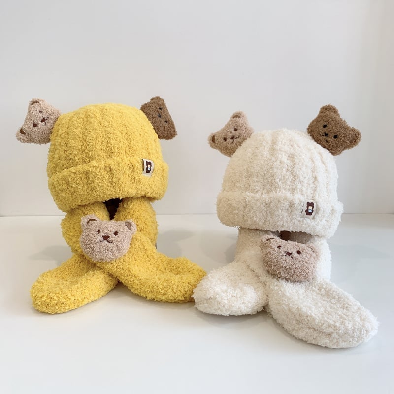 Warm Bear Hat & Scarf C0030