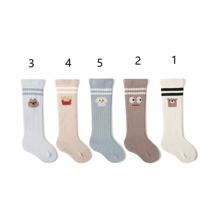【Socks】カワイイ柄リブロングソックス 全5種類 C0056