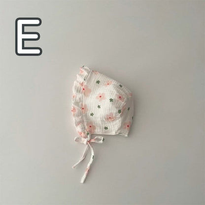 【HAT】可愛い花柄、ドット帽子 C0261