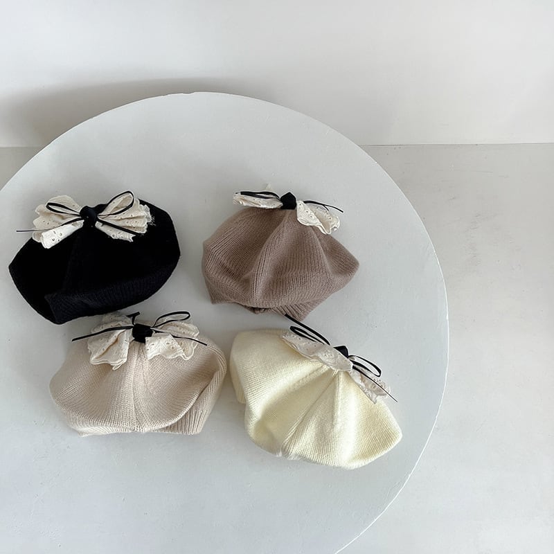 【HAT】蝶結び付き可愛いベレー帽子 C0190