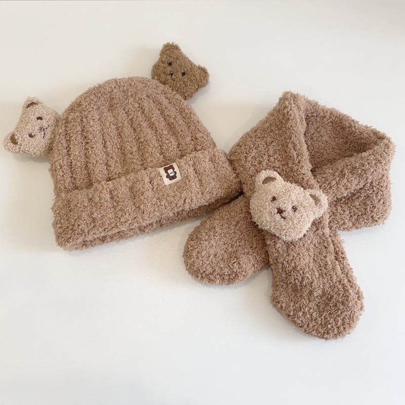 Warm Bear Hat & Scarf C0030