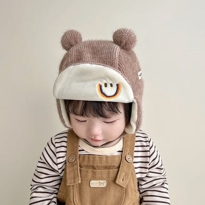 【HAT】笑顔可愛い防寒帽子 C0061