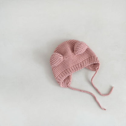 【HAT】可愛いクマニット帽子 C0164