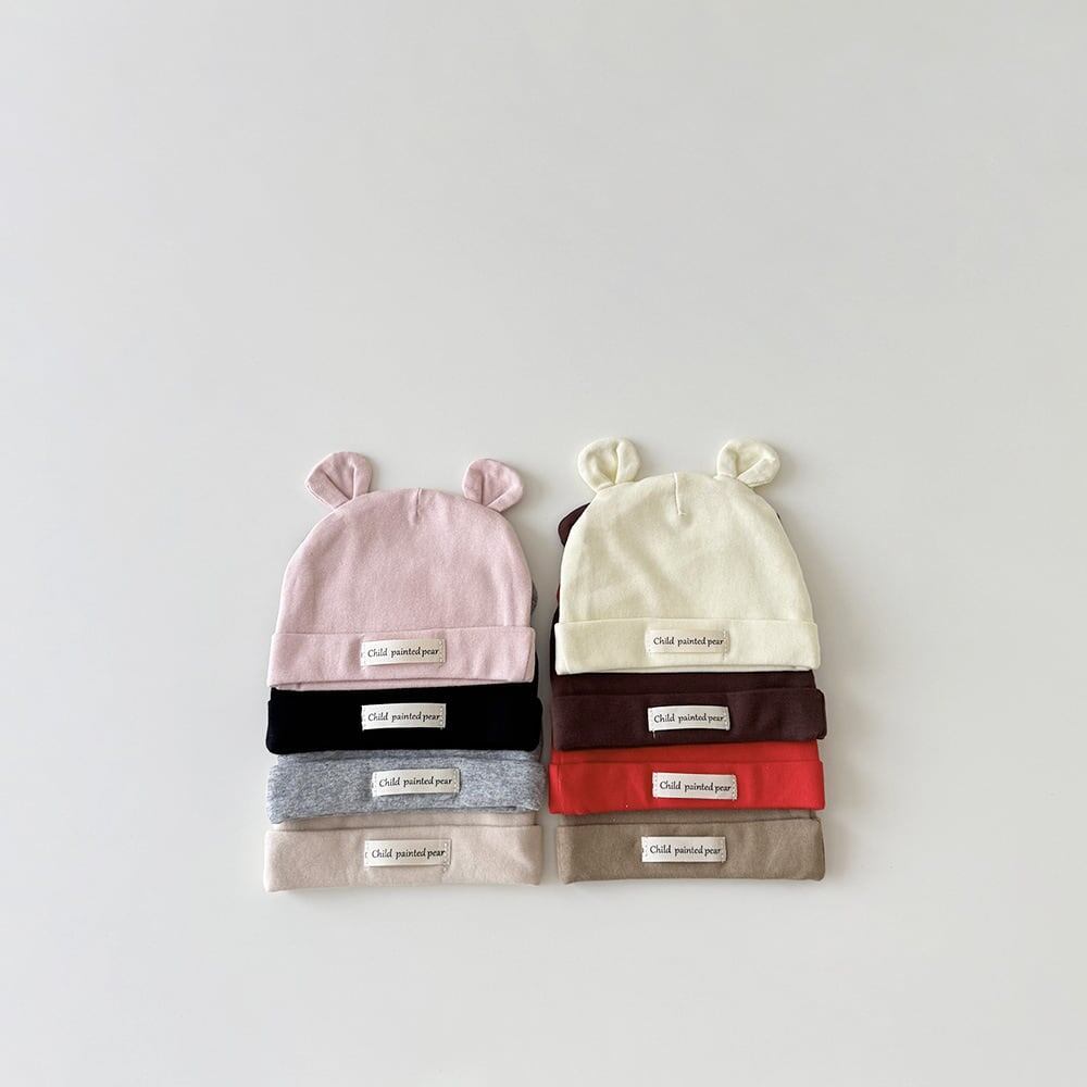【HAT】可愛い無地ベア帽子 C0252