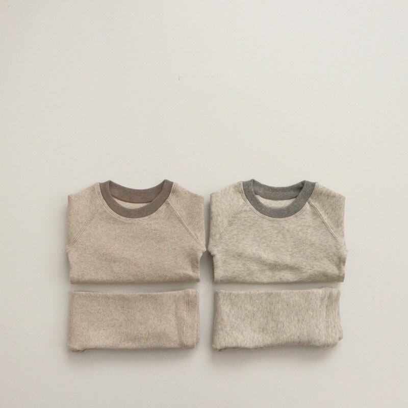 [Autumn New Arrival] Simple Design Romper or Top & Leggings 2-piece Set - All 2 Colors A0837