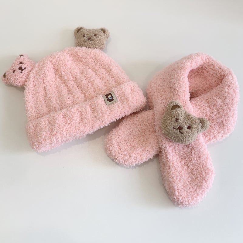Warm Bear Hat & Scarf C0030