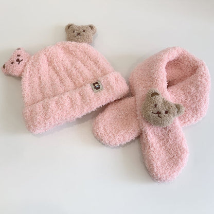 Warm Bear Hat & Scarf C0030