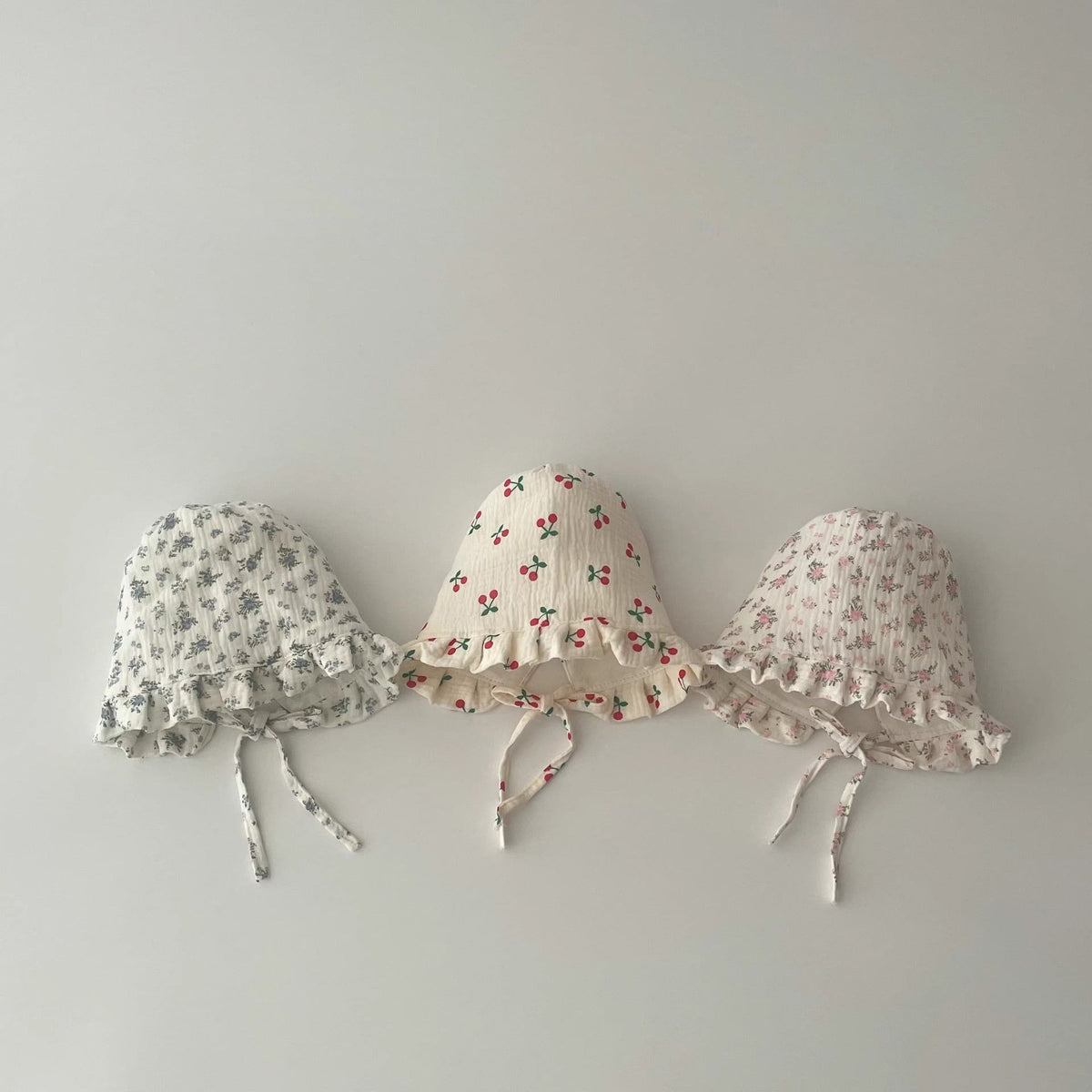 【HAT】可愛い花柄、ドット帽子 C0261