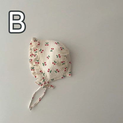 【HAT】可愛い花柄、ドット帽子 C0261