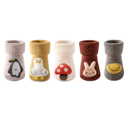 【SOCKS】暖かいアニマル柄ソックス C0045
