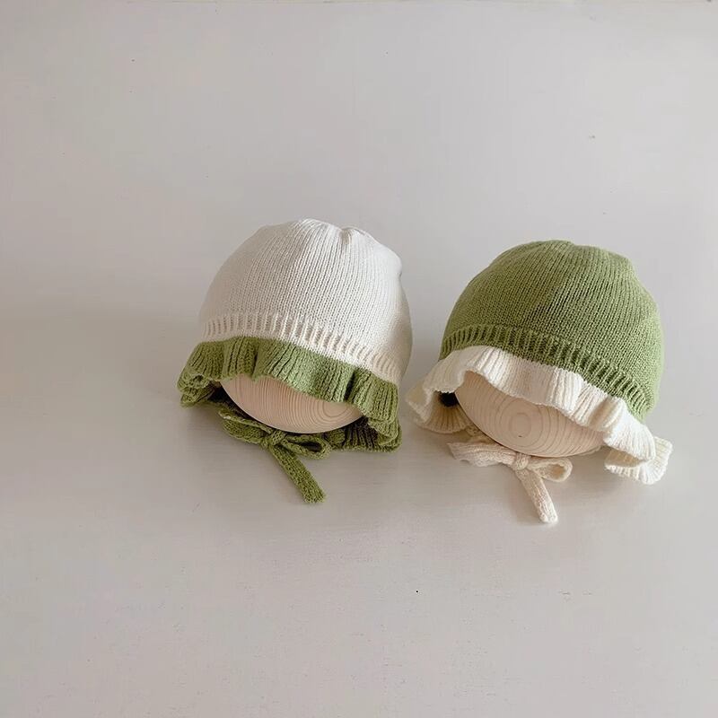 【HAT】可愛いフリルニット帽子 C0103